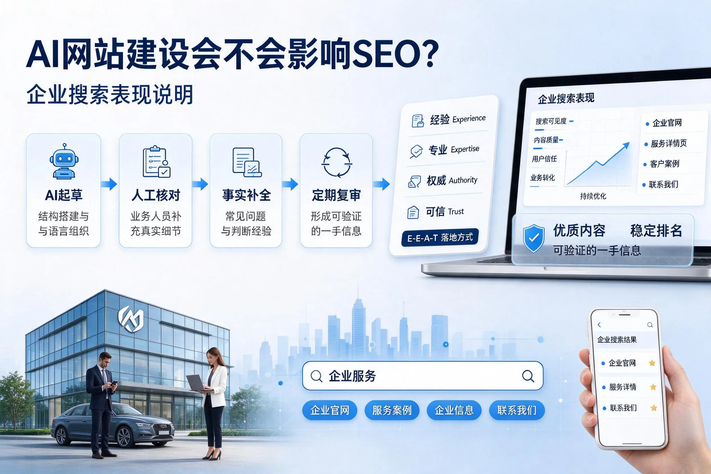 AI网站建设会不会影响SEO？淄博企业搜索表现说明