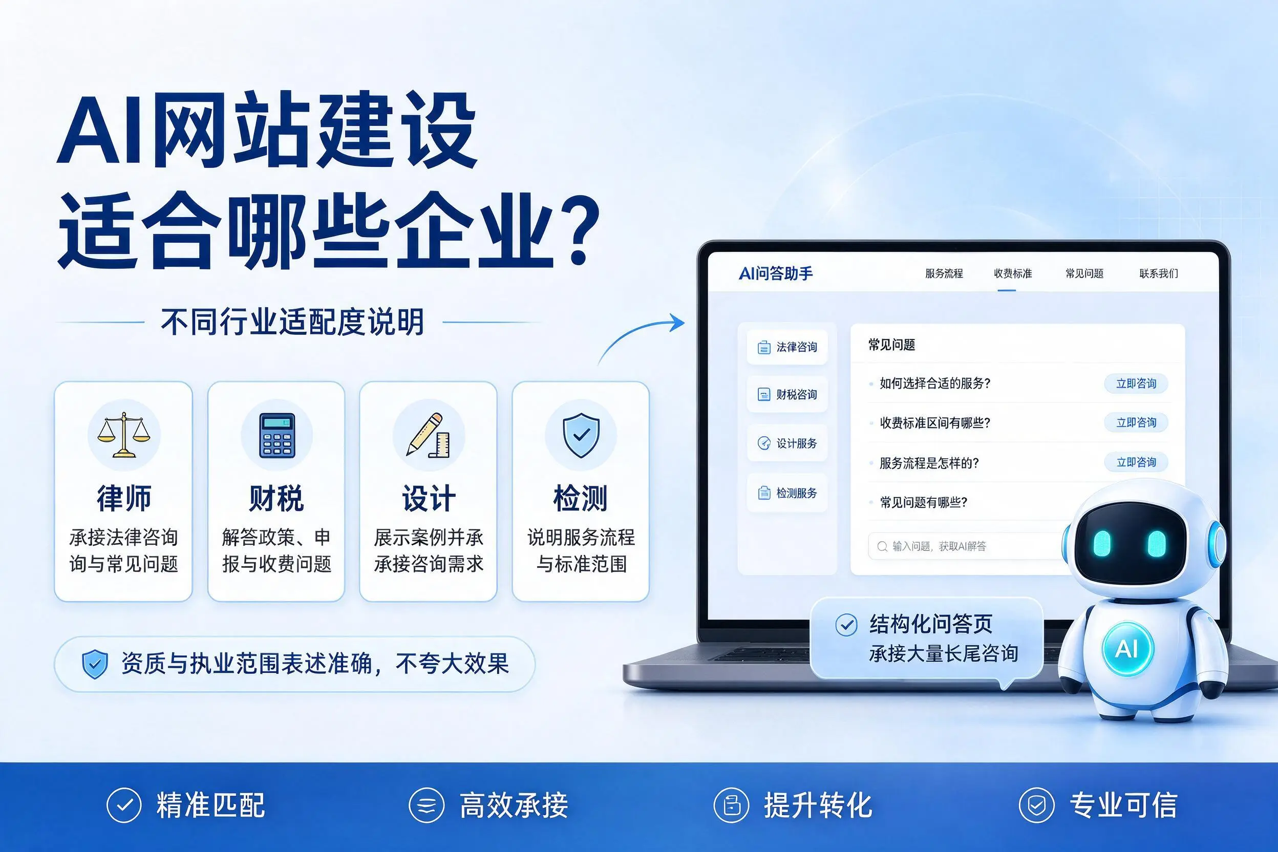 AI网站建设适合哪些企业?淄博不同行业适配度说明
